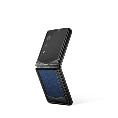 VERTU Quantum Flip Calfskin Series Android Smartphone, Snapdragon 8 Gen 4, 6.9" OLED 120Hz Display, 16GB RAM 1TB Storage, Quantum Privacy System,65W Fast Charging,Dual Screen Design(Gentleman Blue)