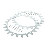 vhbw 2x Ramponi in acciaio compatibile con Worx L WR147E.1, WR148E, WR153E, WR155E tosaerba - acciaio inox, 24 denti
