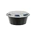 Restaurantware Asporto 32 Ounce To Go Boxes 100 Microwavable Take Out Food Containers - Clear Plastic Lids Included Do Not Contain BPA Black Plastic Catering Food Containers Disposable Round