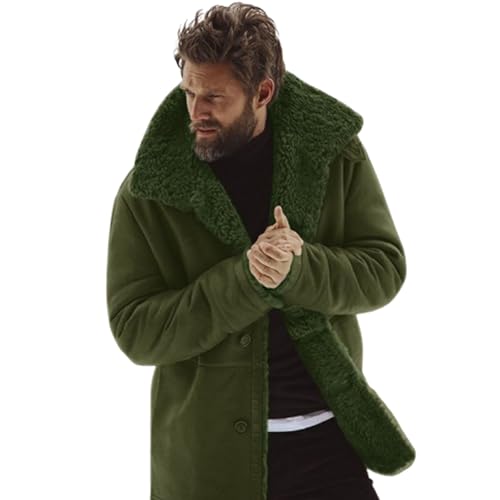 Veste de moto en daim homme doublé polaire chaude avec poches