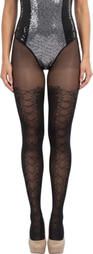 Image of ToBeInStyle Women's Ribbon Bow Twist Tie Opaque Sheer Hosiery Tights