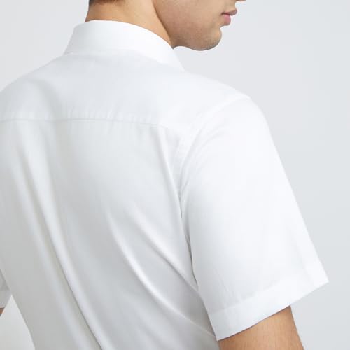 Image of Raymond Men's Slim Fit Solid Pattern Pure Cotton Semi Cut Away Collar Full Sleeve Formal Shirt