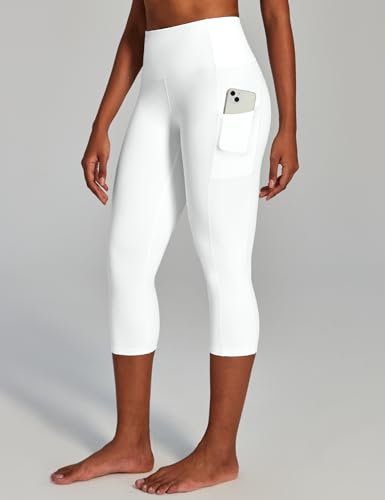 Image of Ewedoos Capri Leggings for Women High Waisted Yoga Pants with Pockets for Women Tummy Control Workout Leggings Yoga Capris