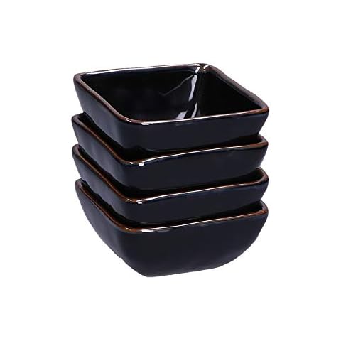 ROSE & TULIPANI - CONCERT BLACK Bowl Square 8 Cm Set of 6 pcs Cover