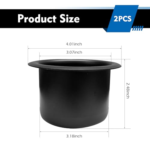 Portavasos universal negro para sofá y auto 2 piezas miniatura 2