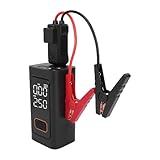 Luocute Démarreur de Saut de Voiture 10 000 MAh, Gonfleur de Pneu 150 Psi, Boosters de Batterie Portables pour Les Moteurs à Gaz, avec Lumières LED, Charge Rapide USB, Téléphone,