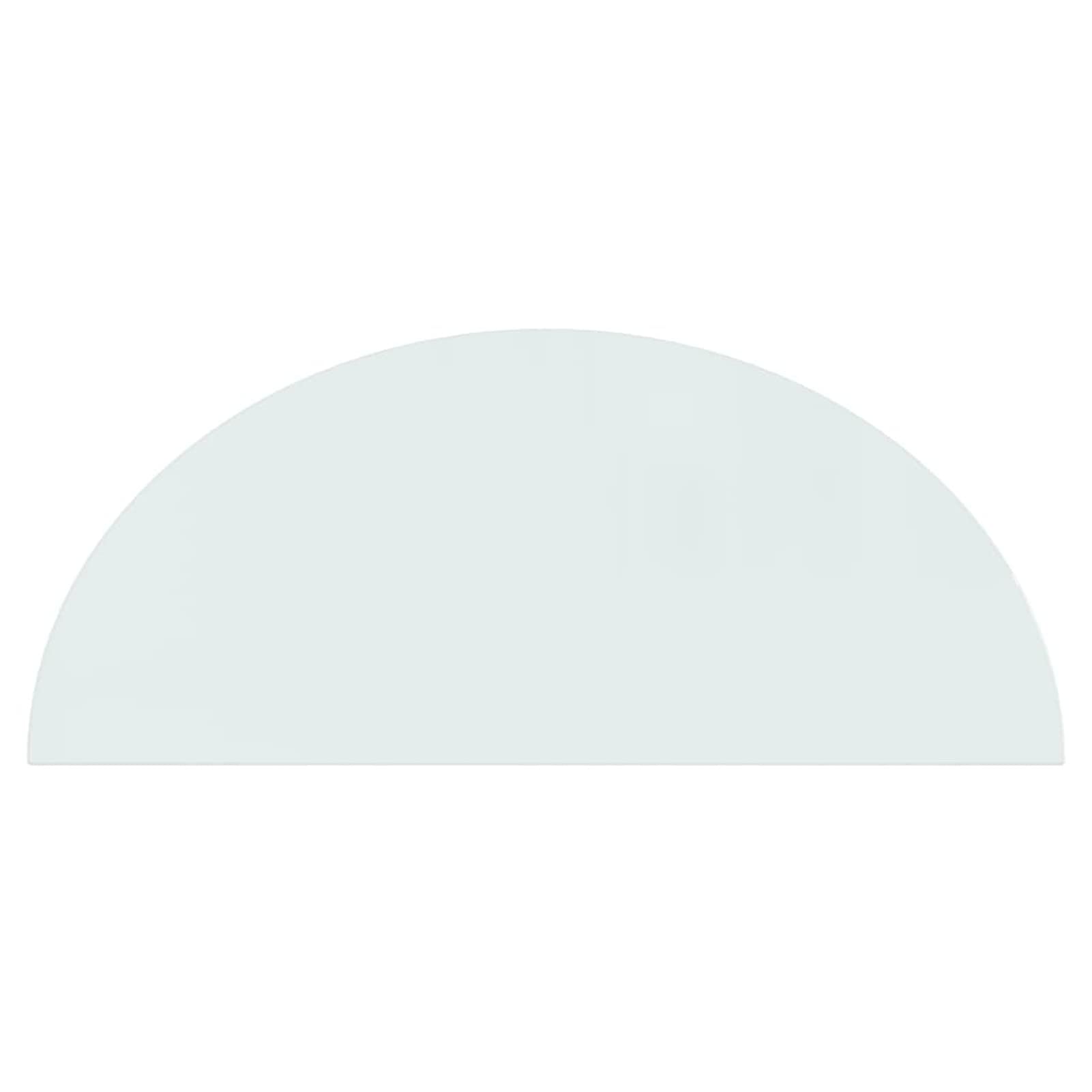 Placa de vidrio para chimenea, semicircular, 1200 x 500 mm, protector de suelo para parquet y superficies laminadas, base de estufa resistente a altas temperaturas, cubierta de piso de vidrio