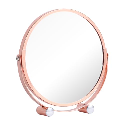 Espejo de maquillaje doble rotatorio 360° de mesa