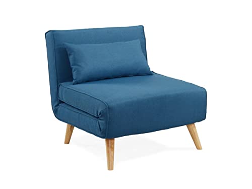 Vente-unique - Futonsessel - Stoff - Blau - POSIO