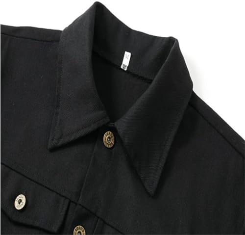 Men's Casual Classic Denim Jacket Button Up Slim Fit Jacket Lightweight Trucker Jackets Overshirt Spring Fall4