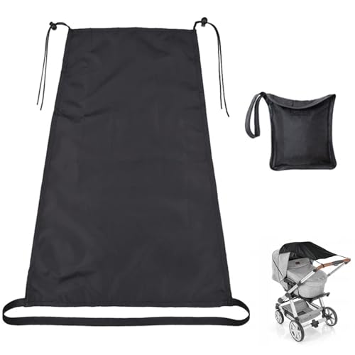 Parasol para Silla de Paseo,Toldo Cochecito Bebe,Parasol Carrito Bebe Universal para Capazos y Sillas,Parasol Silla Paseo Universal con Protección Solar UV 50+,Toldo Silla De Paseo,Negro