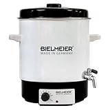 BIELMEIER Einkochautomat Emaille 2000 Watt 29 Liter BHG 680.2 Glühweinautomat Auslaufhahn Edelstahl 3/8' Ersatzteilgarantie Made in Germany