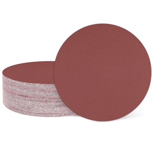 Image of sourcing map 30 Pcs 180mm 7 Inch Sanding Discs, 400 Grit Hook and Loop Sandpaper, No-Hole Aluminum Oxide Orbital Sander Sandpaper for Woodworking Automotive Metal Polishing, Red