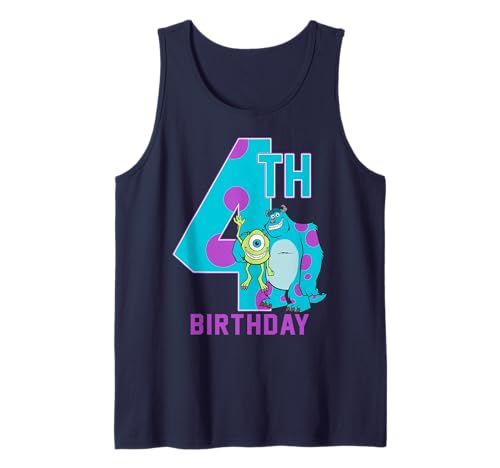 Débardeur Monsters Inc. Mike & Sully imprimé festif et coloré pour anniversaire de 4 ans