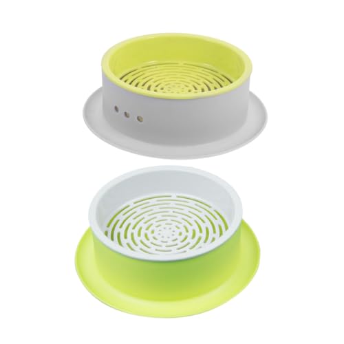 Abaodam 2個 猫草の種箱 家庭用猫草プランター 猫の草の植え付け鍋 発芽容器 猫プランターポット 猫草栽培プランター 便利な猫用プランター 猫草プランター水耕栽培 Abs