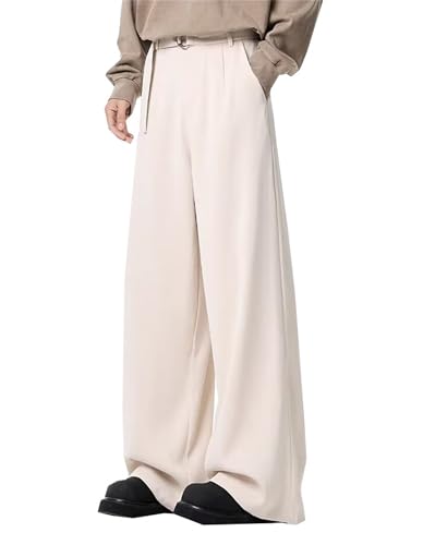 Betusline Women's Wide Leg Dress Pants with Matching Belt2