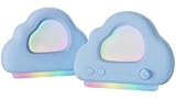 minotel cloud speaker 雲形スピーカー 小型 かわいい LEDライティング パステルカラー PCスピーカー USB接続 デスク用 (パステルブルー) image
