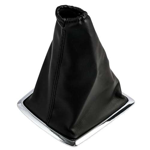 Fllyvly Cubierta de Palanca de Cambios en Piel Sintética Negra para Ford Focus 2005-2012, Compatible con Focus MK2 2005-2008, Diseño Elegante,cubierta antipolvo de la perilla de cambio de coche