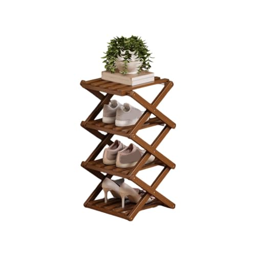 Organisateur chaussures pliable en bois pour libérer le sol des petits appartements