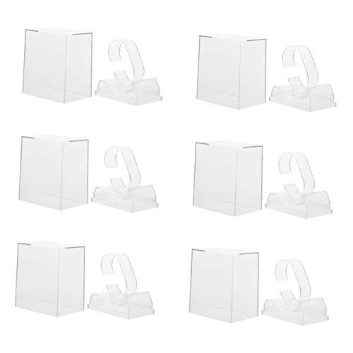 FRCOLOR Caja Para Relojes De 6 Piezas En Acrílico Transparente, Ligera y Portátil, Protección Contra Agua y Polvo, Adecuada Para Almacenamiento y Exposición En Cumpleaños