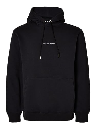 Sweat à capuche noir SELECTED HOMME Slhhankie Noos taille XXL confortable