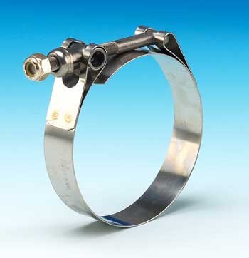 Murray Stainless Steel 300 T-Bolt Hose Clamp, Stainless Steel Screw, 4.06"-4.37", 3/4"W, 50-60 lbs Torq