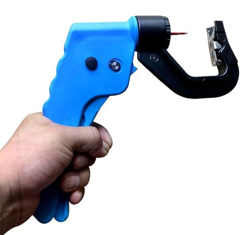 Alicates para Crotales, Herramienta inalámbrica para el etiquetado de Ganado Vacuno, ovino y porcino, con mordazas giratorias de 360° y función de Rebote automático.