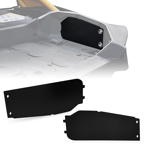 POKIAUTO 2PCS Aluminum Bed Side Doors Compartment Covers for Can-Am Maverick R, Rear Cargo Bed Box Cover Panels Kit for Can Am Maverick R MAX X RS 2024 2025 Accessories, Replace #715009154