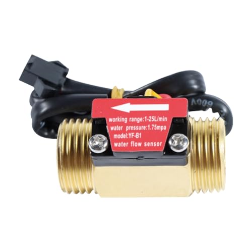 Sensor de flujo de agua B1 de cobre forjado de 1/2 pulgada con medidor de sala de alta resistencia