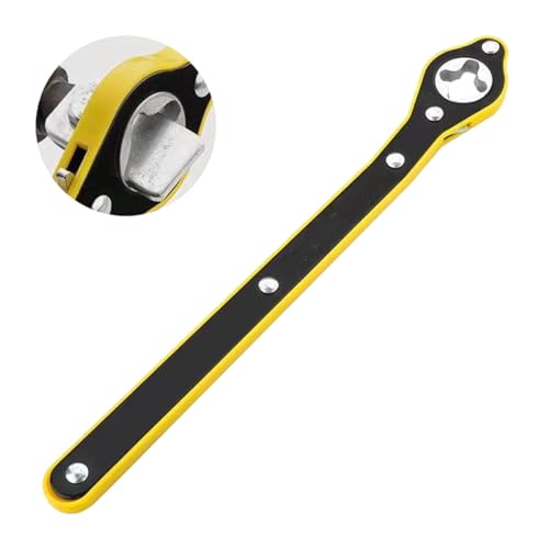 JNNJ Llave de Trinquete para Elevador de Neumáticos, Automóviles Elevador Tijera Manivela Llave con 360° Aabeza de y Universal Adaptador, Llave de Trinquete Universal para Automóvil Giratoria