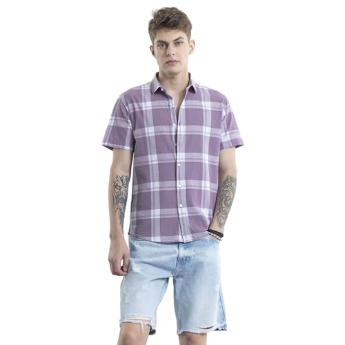 Image of SNITCH Delfina Purple Checks Shirts