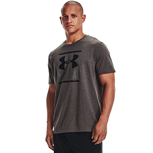 Under Armour Mens Global Foundation Short-Sleeve T-Shirt , Charcoal Medium Heather (019)/Black , X-Large