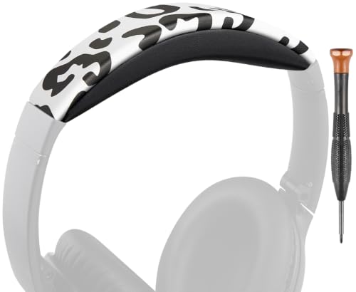 Image of SOULWIT Replacement Headband Pad Kit for Bose QuietComfort 45 (QC45) /QuietComfort SE (QC SE) /New Quiet Comfort Wireless Headphones, Easy DIY Installation (Snow Leopard)