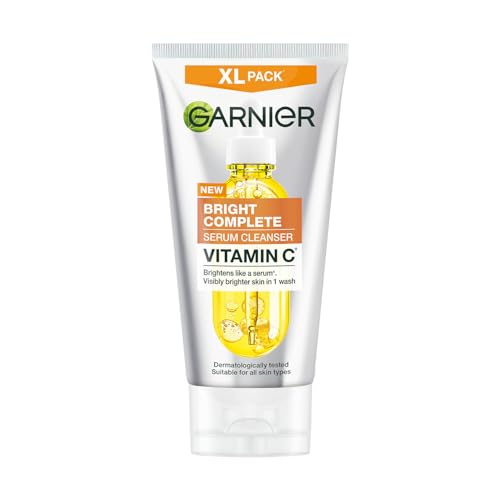 Image of Garnier Bright Complete Serum Cleanser 150gm | Deep Cleansing Face Wash with Vitamin C for Brighter, Radiant Skin
