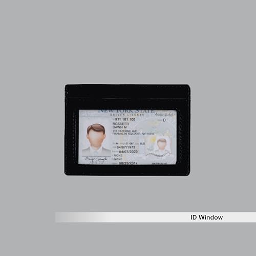 Alba Money Magnet Clip VT Leather For Men II ID Window II Hand Made II Minimalist Design (Black)4