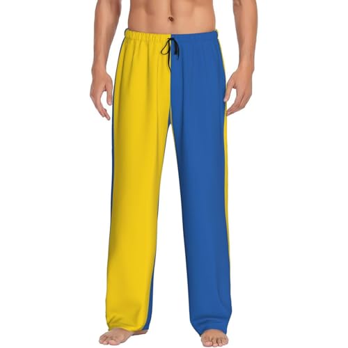 Flag of Ukraine print Pajama Pants Men Pajama Pants PJS Pants Mens Pajama Pant Sleepwear Bottom Pants with Pocket
