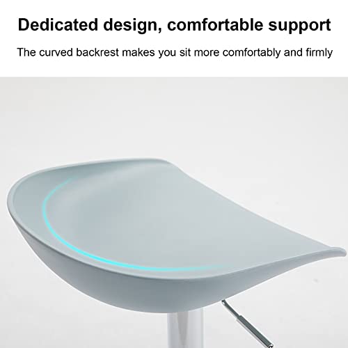 Tabouret de bar gris réglable et chaise de cuisine ergonomique - 6