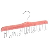 TOPIA HANGER American Red Cedar Wood Belt Hanger, Belt Organizer Rack with 12 Metal Hooks,Closet Org