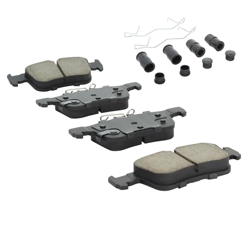 Image of QUALITY-BUILT Rear Ceramic Brake Pads, Black Series 1003-1665C, Compatible with 2013-2024 Ford /Lincoln (Continental,Edge,Escape,Fusion,MKC,MKX,MKZ,Nautilus,Police Responder Hybrid,SSV Plug-In Hybrid)