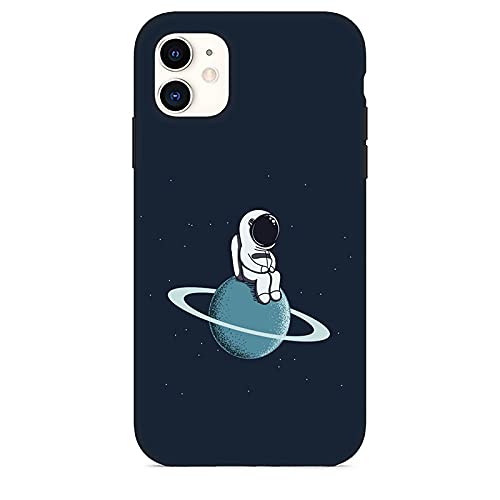 Next Door Enterprises Baby Astronaut Printed Back Cover Case for Apple iPhone 11 (Poly Carbonate | Dark Blue)