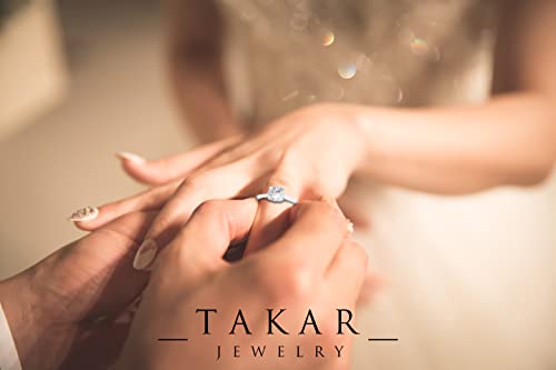 1.43 CT .925 Sterling Silver Cubic Zirconia Ring - Round Cut 4 Prongs CZ Solitaire Ring - Silver Rings for Women Non Tarnish – Wedding or Engagement Ring - Bridal Jewelry Promise Ring for Her Made in USA4