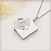 Lover Envelope Necklace with Stainless Steel Card Engrave Love You Hidden Message Secret Locket Pendant Can Open Envelope Lovers Fashion Necklace Jewelry Promise Gift for Wife Mom Girlfriend Couples (Silver)