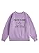 SweatyRocks Girl's Letter Print Graphic Sweatshirt Long Sleeve Thermal Pullover Tops Purple 9Y