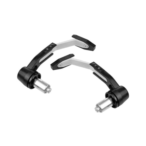 Protection mains moto universelle blanche avec levier frein CNC
