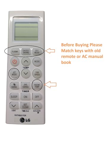 Image of LG AC Remote Control Compatible for 36m LG Split Air Conditioner Plasma Dry Mode (Please Check All Photos & Match All Button)