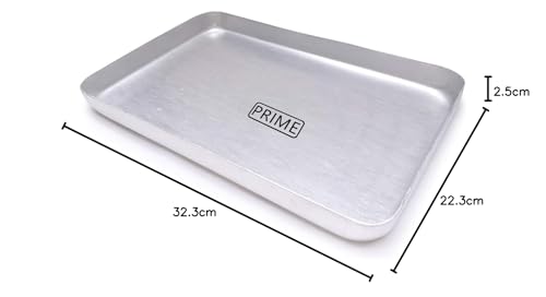 Image of Prime Bakers and Moulders Aluminum Baking Tray, Silver (13x9 Inch)