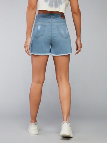 Image of Dolce Crudo Women's High Rise Denim Shorts - Relaxed Fit