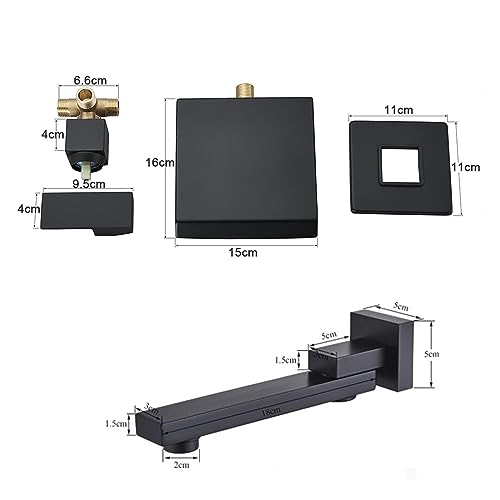 Grifo de pared giratorio con caño libre para lavabo moderno 7
