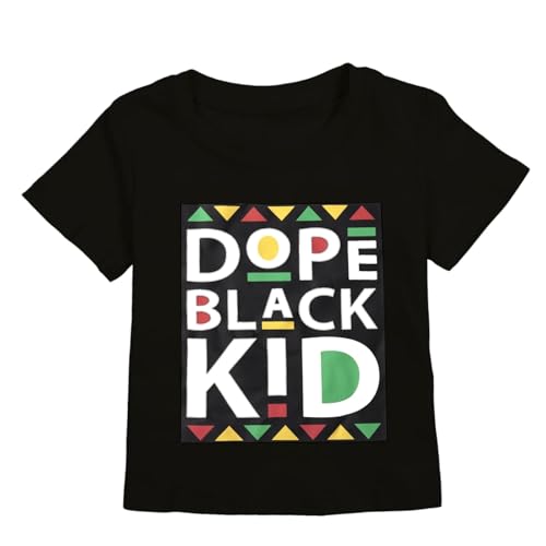 PNORATM Kids Black History Month Shirts Boys Grils Juneteenth Shirt Funny Black History T Shirt Summer Short Sleeve Tops Graphic Tees