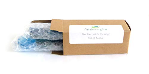 Lifeforce Glass SET 91 The Mermaid'S Message, Frosted Inspirational Sea Glass Stones thumb #4